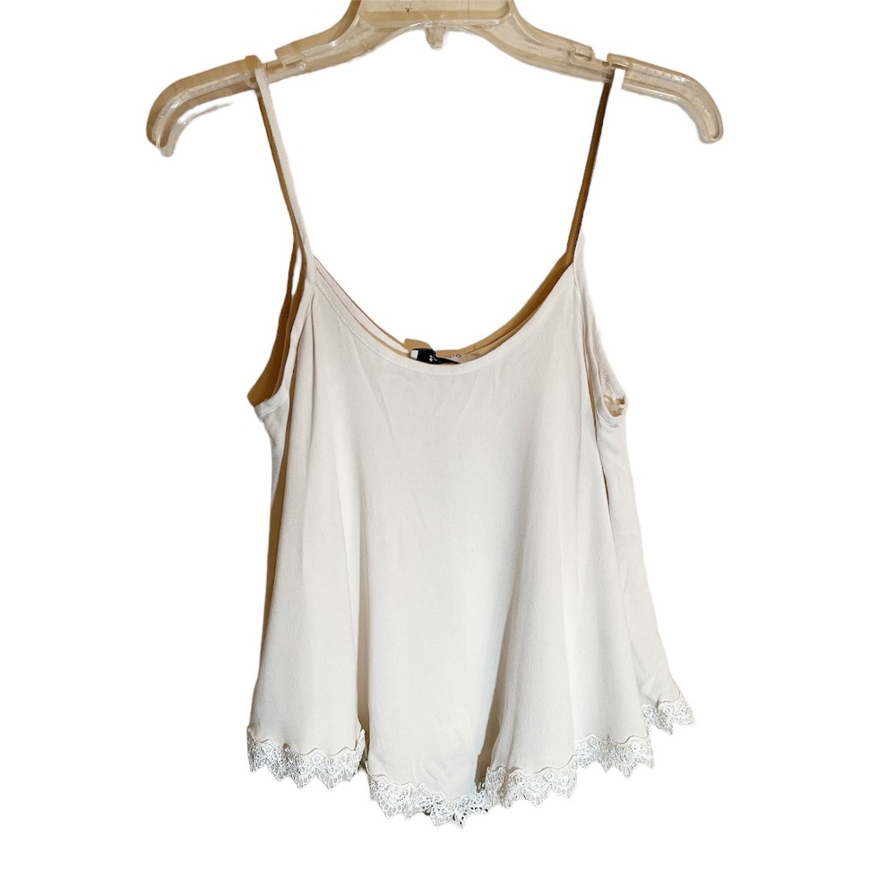 SoleMio NWT Swing Cami Top Spaghetti Straps Lace Hem Size Small